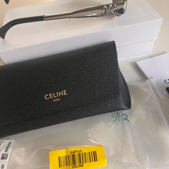 CELINE EYEWEAR Oval-frame silver-tone and acetate sunglasses - Picture 2 of 9